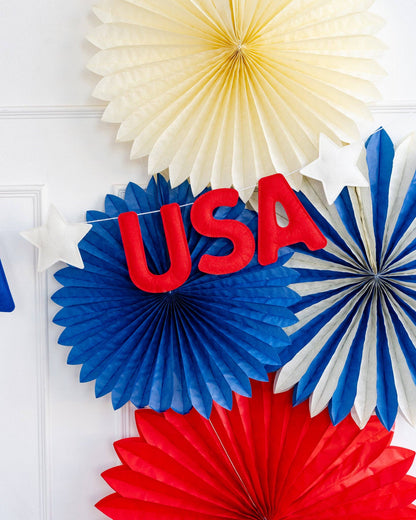 USA Puffy Felt Banner - Bria Blair Creative