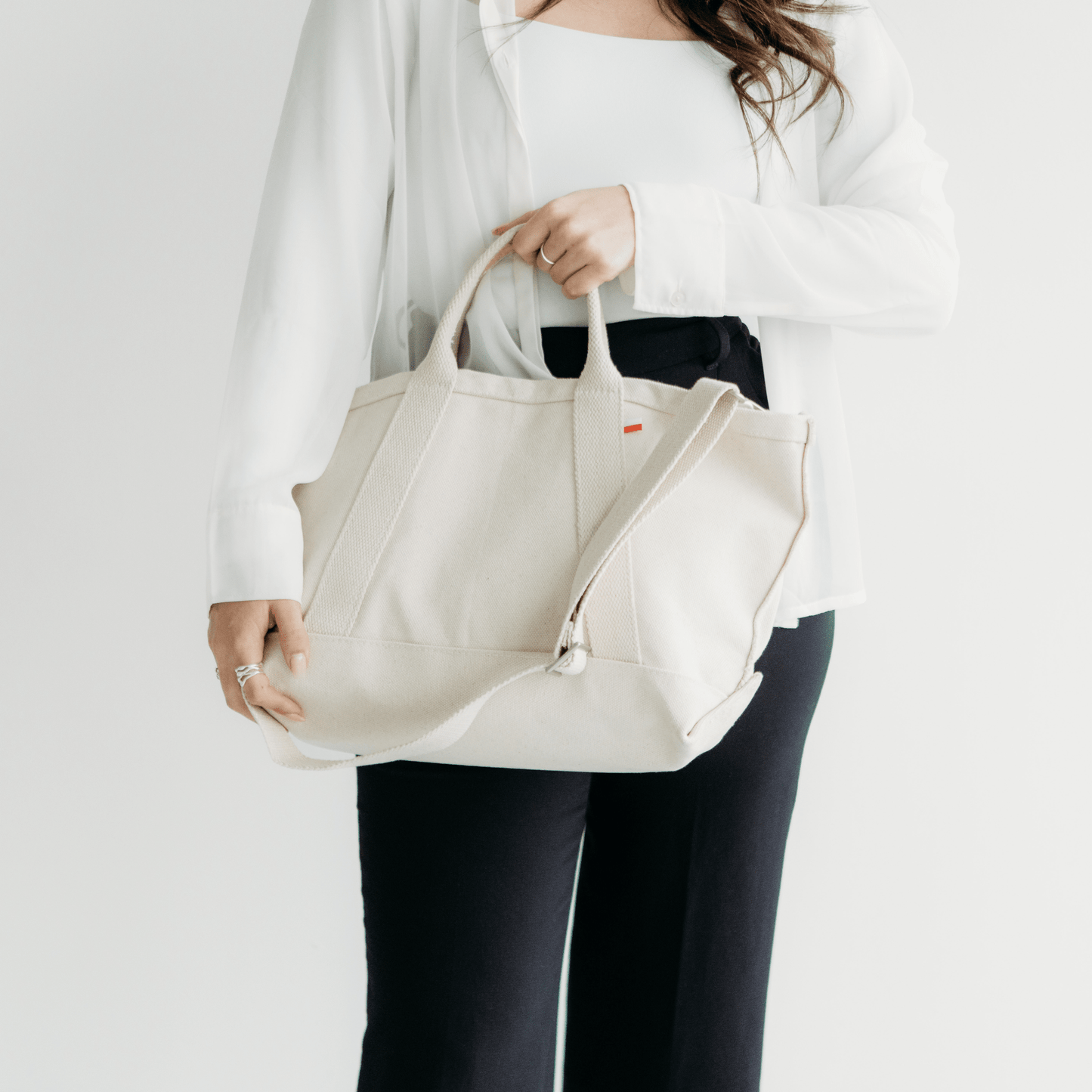 Utility Canvas Crossbody Tote: Natural - Bria Blair Creative