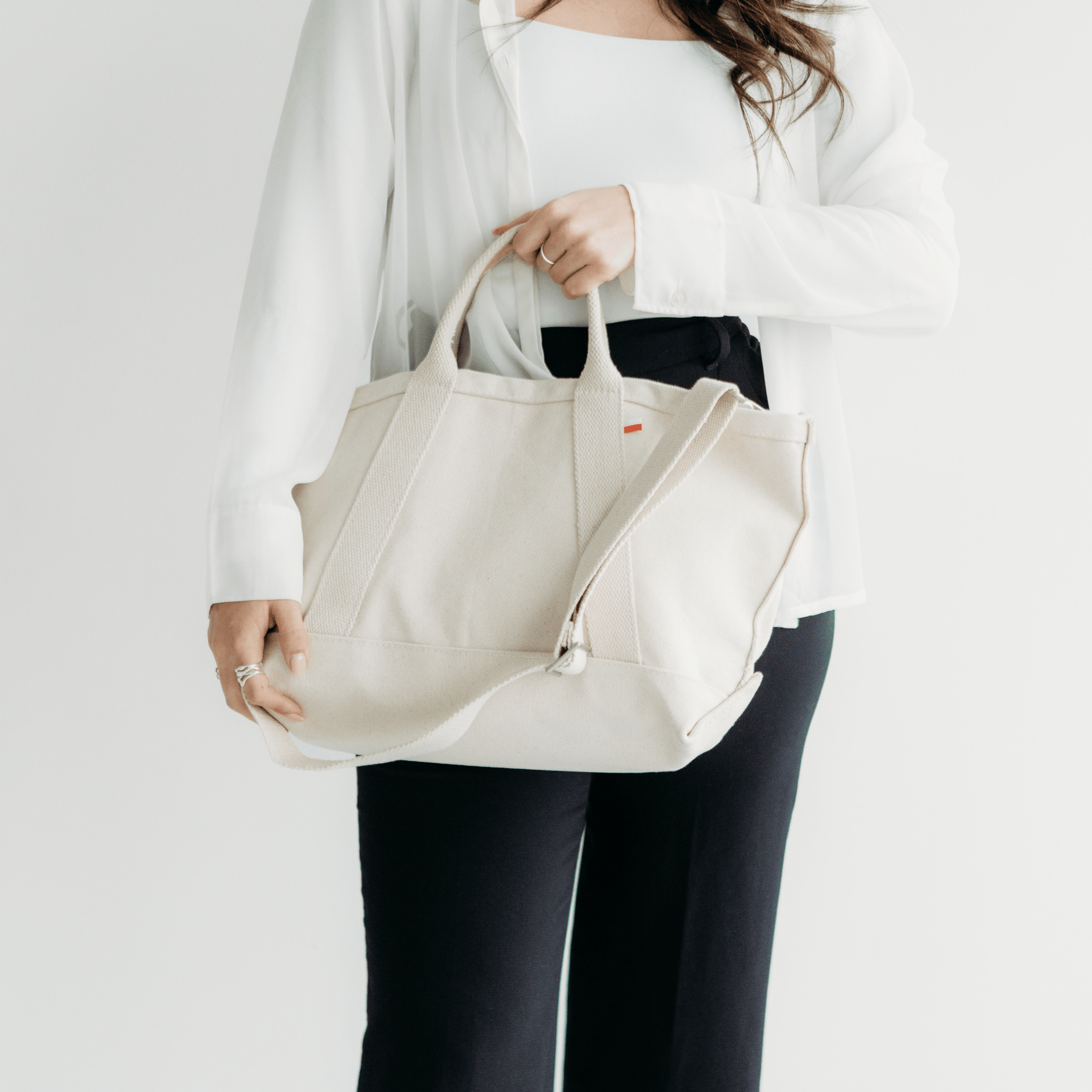 Utility Canvas Crossbody Tote: Natural - Bria Blair Creative