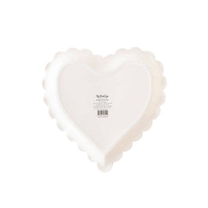 VAL1044 - Checkered Heart Shaped Paper Plate - Bria Blair Creative