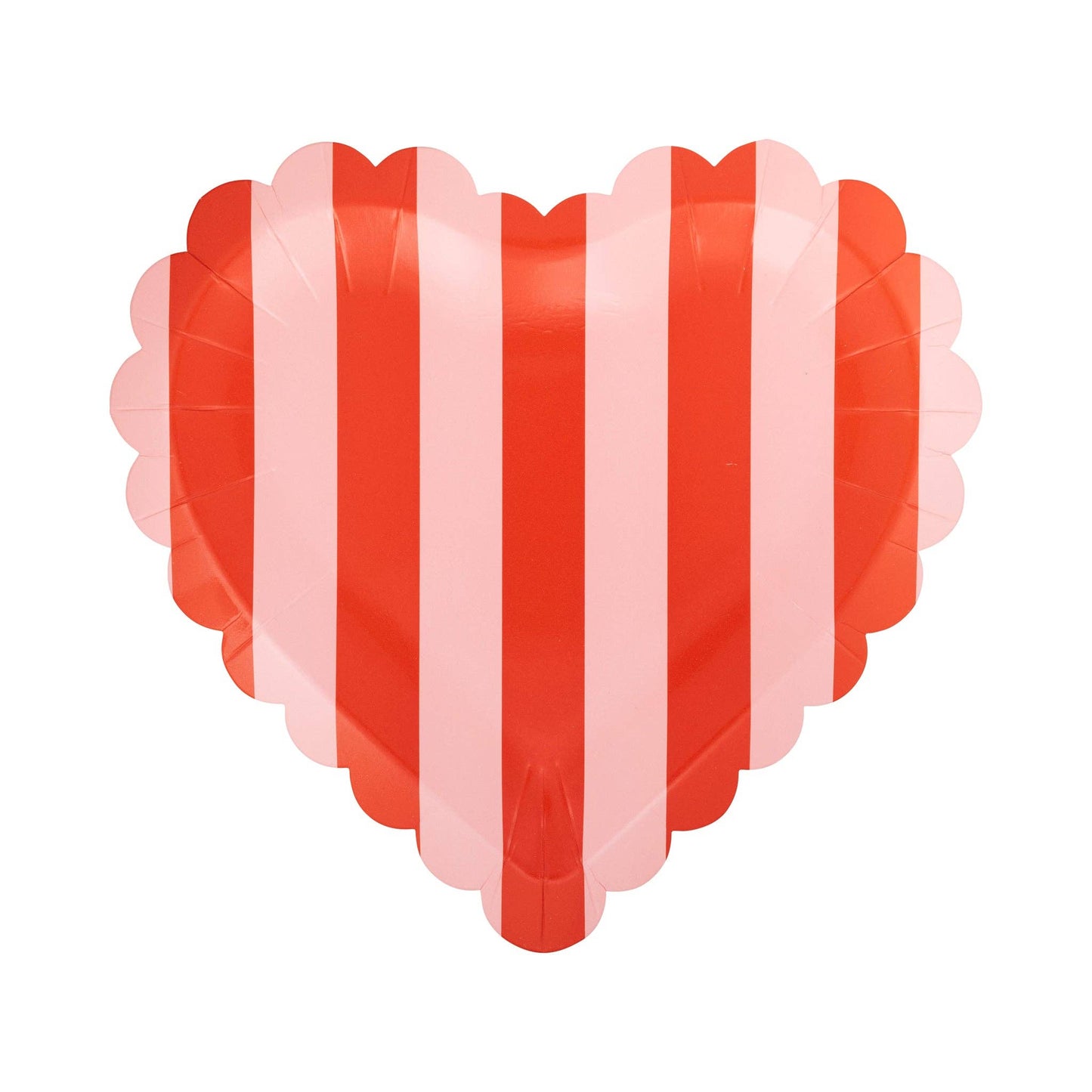 VAL1140 - Scalloped Striped Heart Plate - Bria Blair Creative