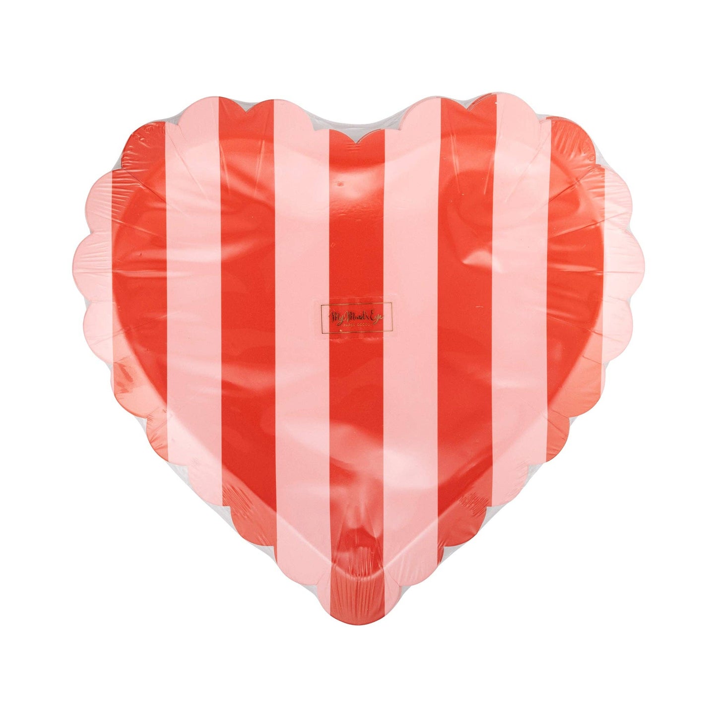 VAL1140 - Scalloped Striped Heart Plate - Bria Blair Creative