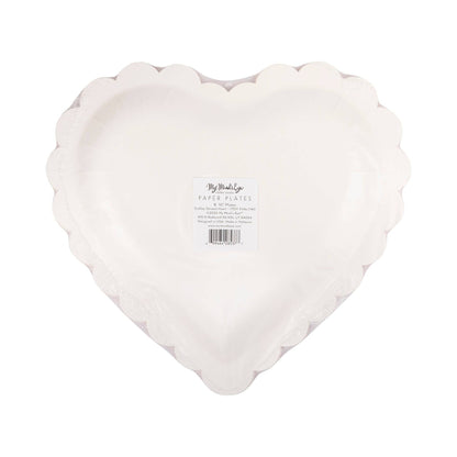 VAL1140 - Scalloped Striped Heart Plate - Bria Blair Creative