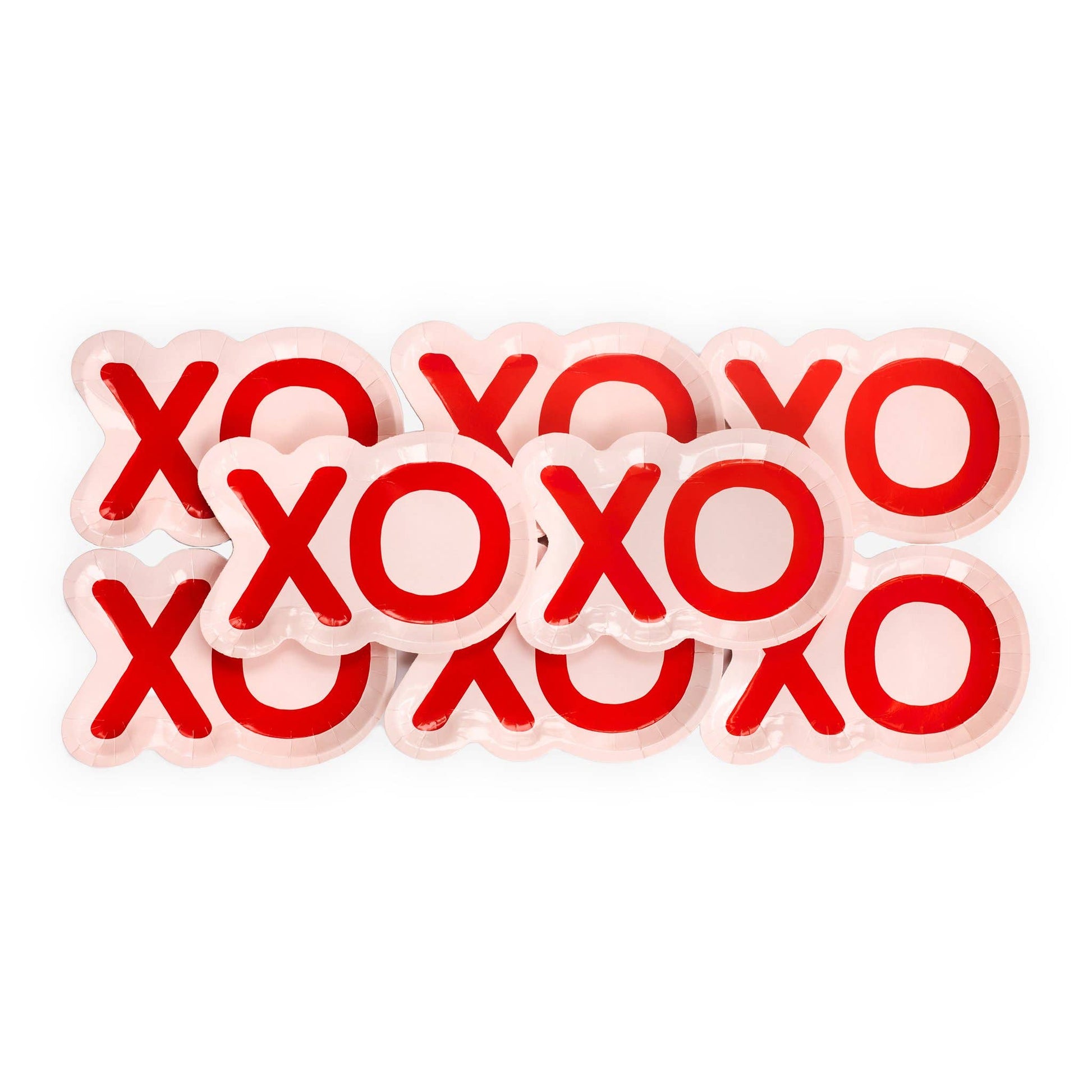 VAL841 - XOXO Shaped Plates (8ct) - Bria Blair Creative