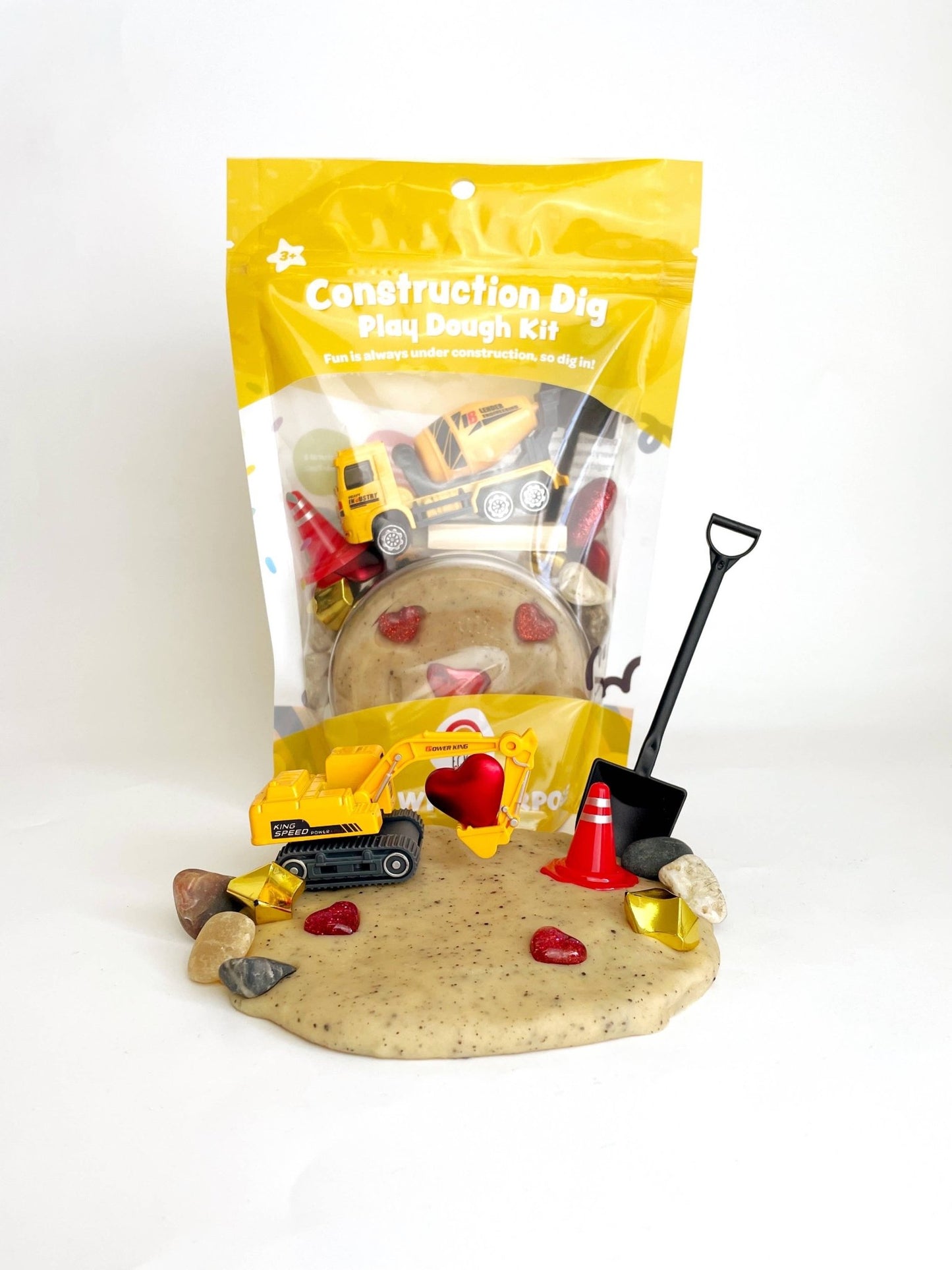 Valentines "I Dig You" Construction KidDough Play Kit - Bria Blair Creative