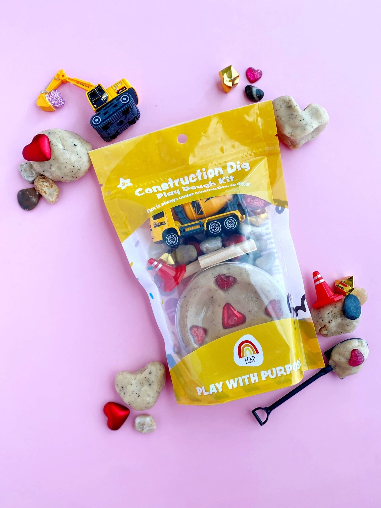 Valentines "I Dig You" Construction KidDough Play Kit - Bria Blair Creative