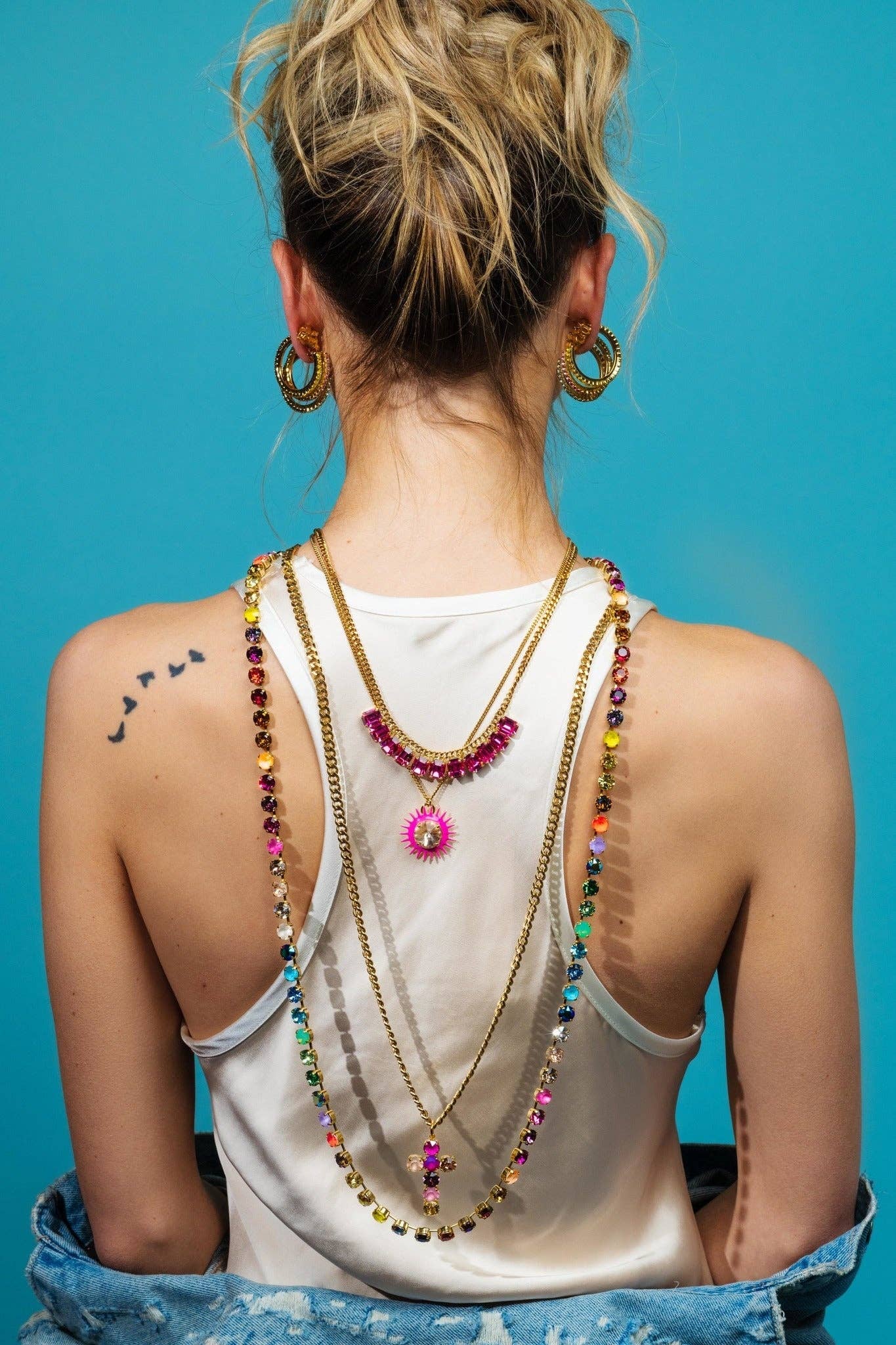 Vanessa Necklace Rainbow Ombre: Black - Bria Blair Creative