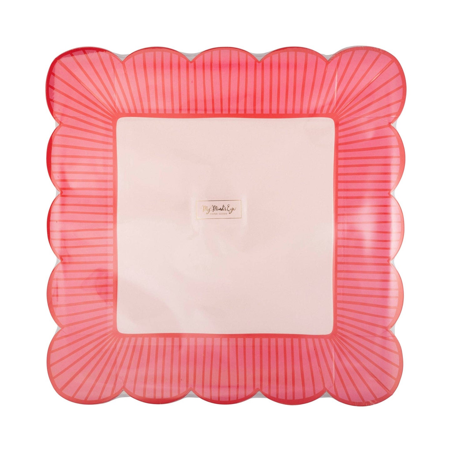 VBW1141 - Striped Edge Scalloped Square Plate - Bria Blair Creative