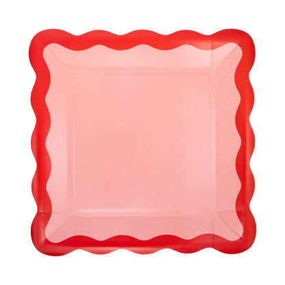 VBW1241 - Pink and Red Ric Rac Plate - Bria Blair Creative