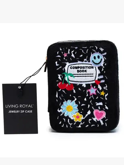Velvet Jewelry Zip Case / Organizer - Caviar Tin - Blue - Bria Blair Creative