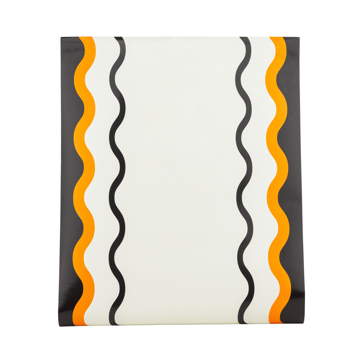 VHP1320 - Orange and Black Ric Rac Paper Table Runner - Bria Blair Creative
