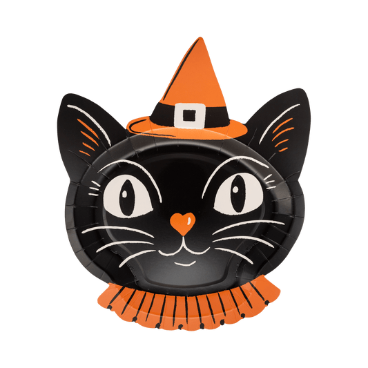 VHP1342 - Vintage Witchy Cat Plate - Bria Blair Creative
