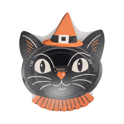 VHP1342 - Vintage Witchy Cat Plate - Bria Blair Creative
