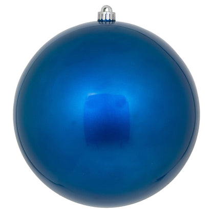 Vickerman 10" Blue Candy Ball Ornament: Blue / Plastic / 10" - Bria Blair Creative
