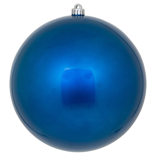 Vickerman 10" Blue Candy Ball Ornament: Blue / Plastic / 10" - Bria Blair Creative