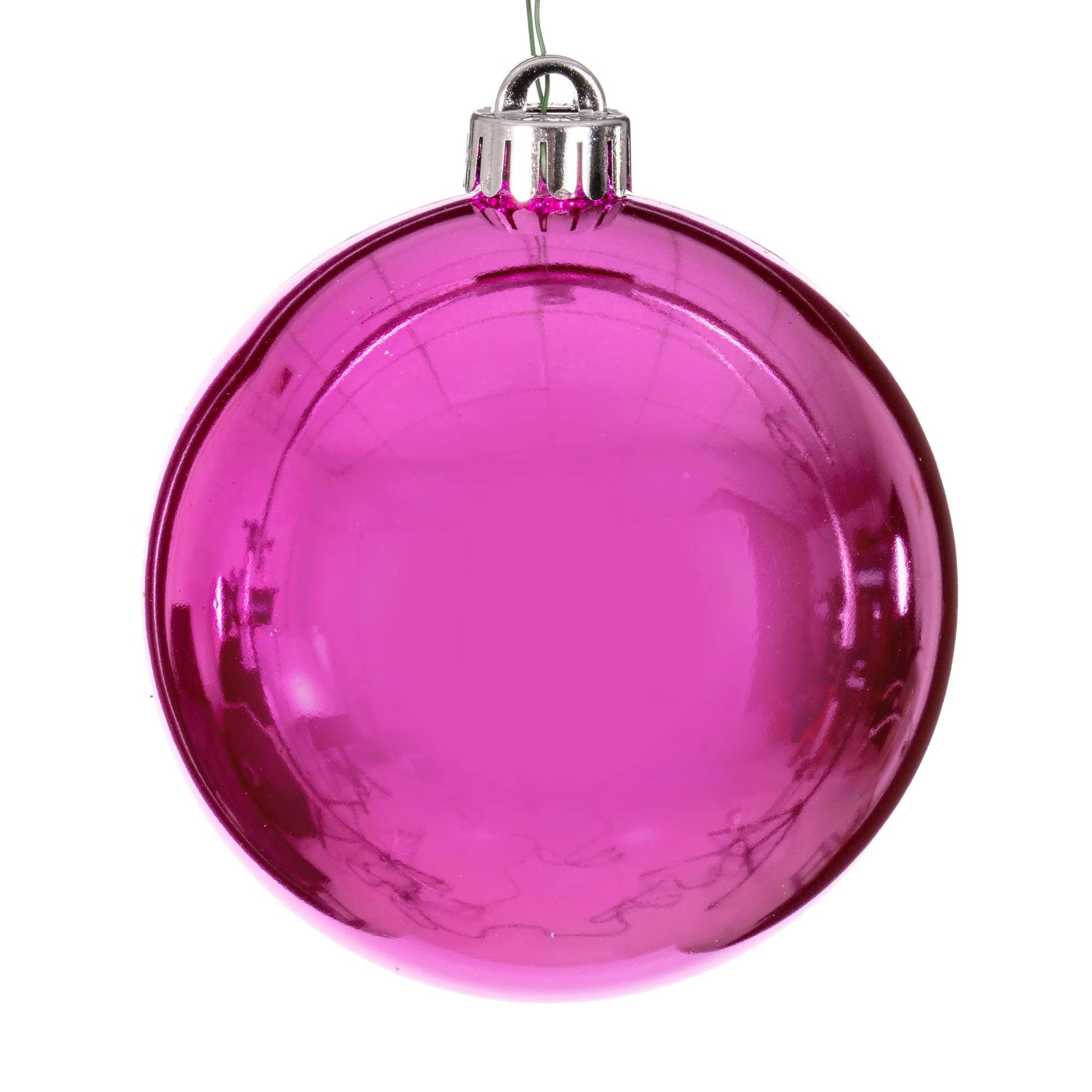 Vickerman 10" Hot Pink Shiny Ball Ornament, 1 per bag.: Hot Pink / Plastic / 10" - Bria Blair Creative