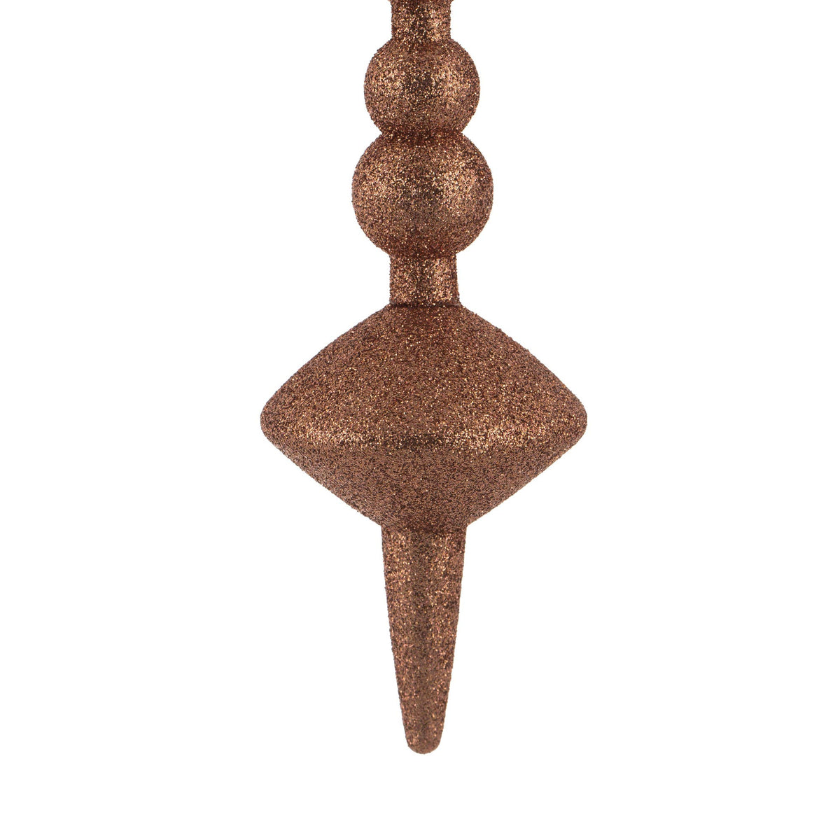 Vickerman 12" Coral Glitter Cupola Finial 3/Bag: Coral / Plastic / 12" - Bria Blair Creative