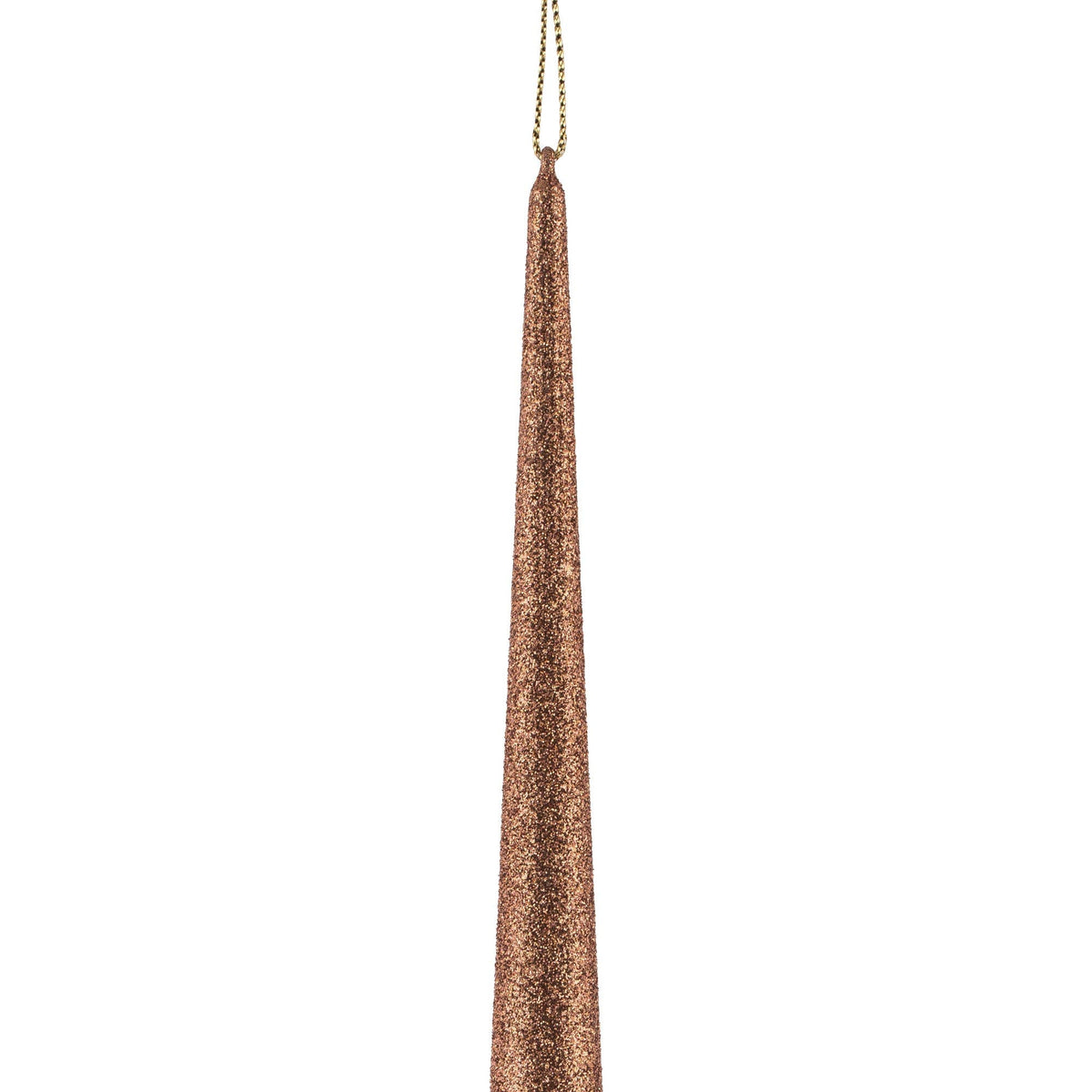Vickerman 12" Coral Glitter Cupola Finial 3/Bag: Coral / Plastic / 12" - Bria Blair Creative