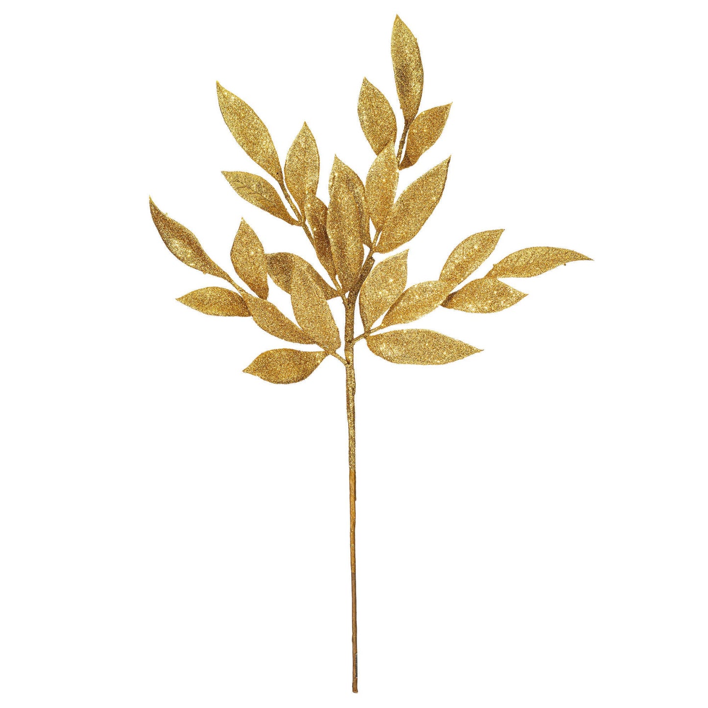Vickerman 22" Gold Glit BayLeaf Spray 12/Bg: Gold / Plastic / 22" - Bria Blair Creative