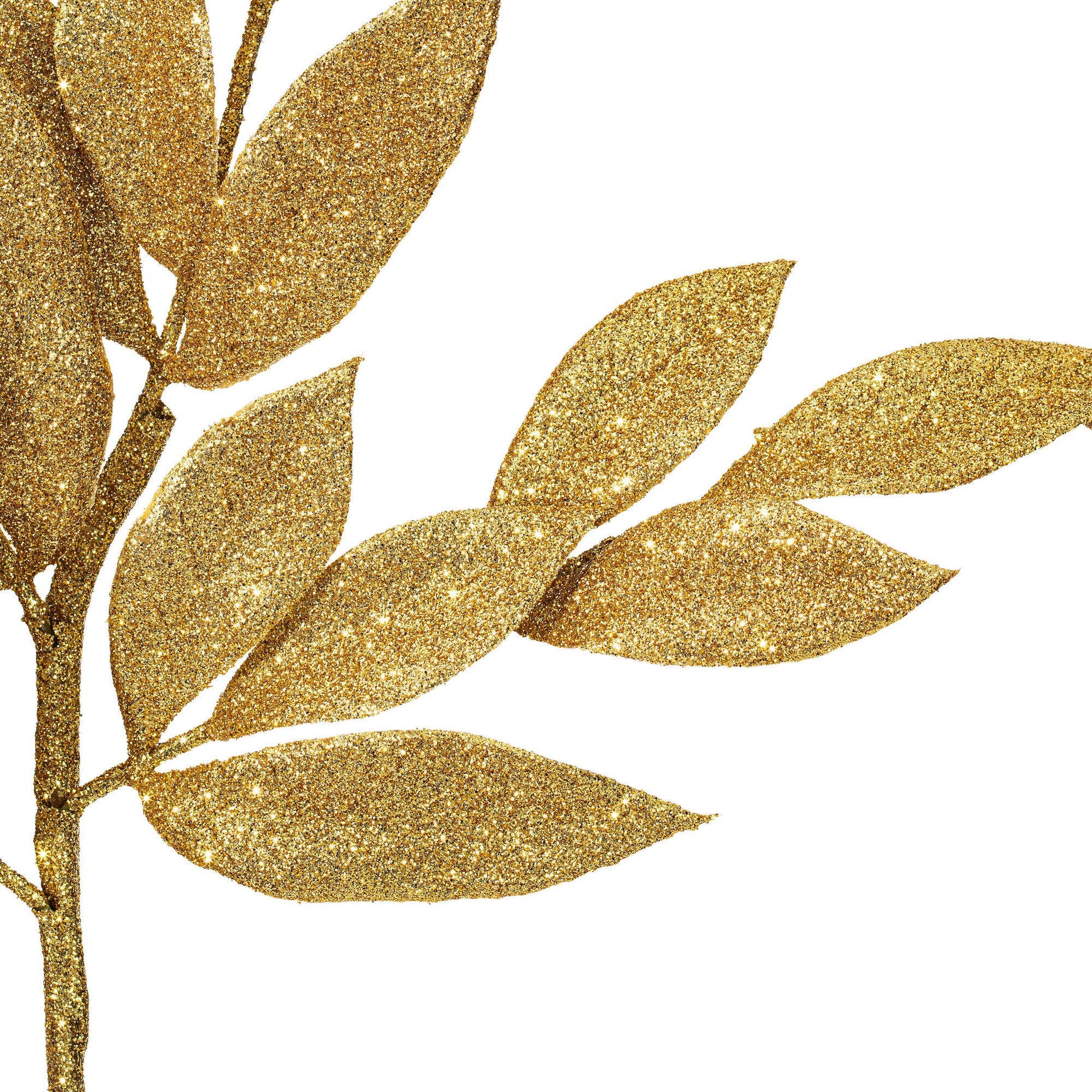 Vickerman 22" Gold Glit BayLeaf Spray 12/Bg: Gold / Plastic / 22" - Bria Blair Creative
