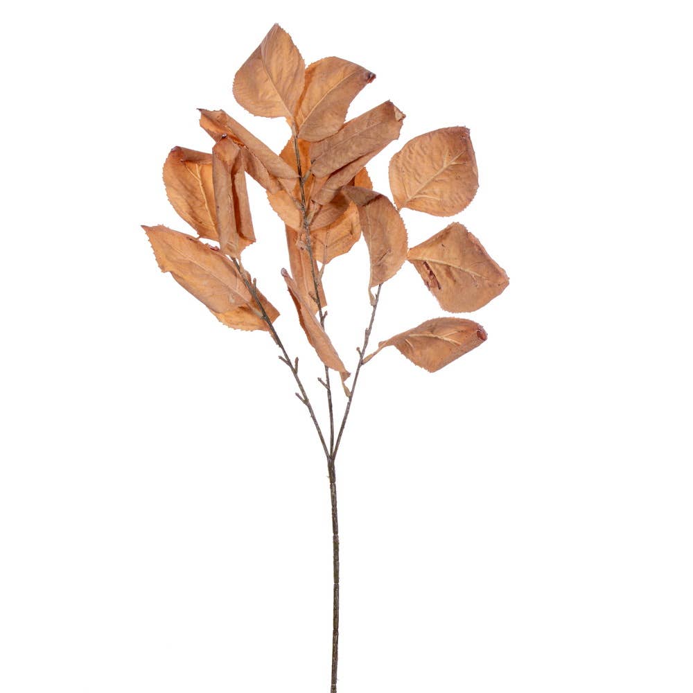 Vickerman 28" Brown Leaf Spray 3/Bag: Brown / Plastic: 20%, Wire: 5%, Glue: 15%, Polye / 28" - Bria Blair Creative
