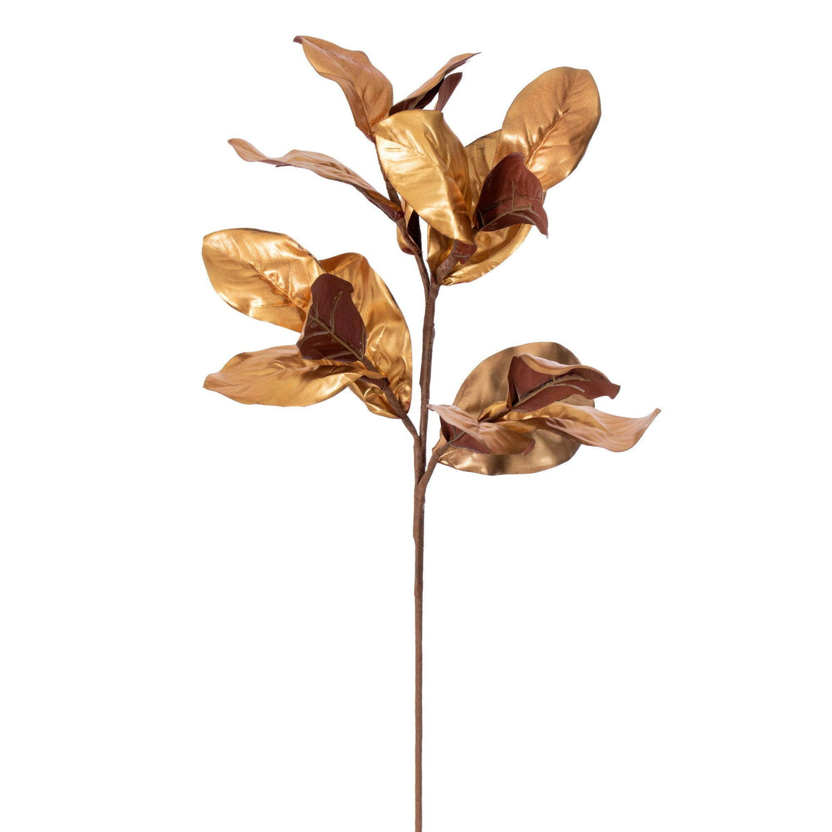 Vickerman 29" Gold Magnolia Leaf Spray 2/Bag: Gold / 70% Polyester, 30% Plastic / 29" - Bria Blair Creative