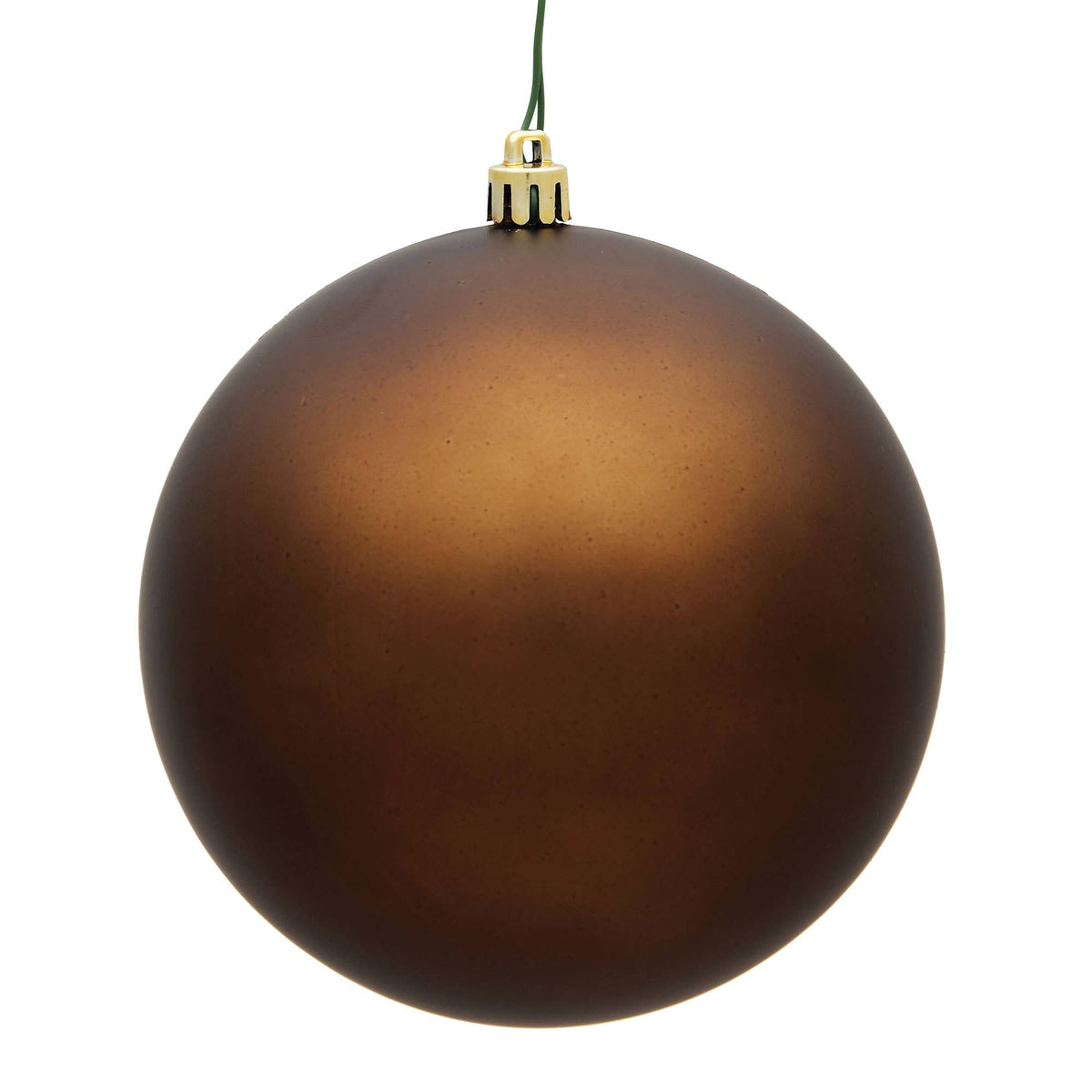Vickerman 4" Mocha Matte Ball Ornament, 6 per Bag: Mocha / Plastic / 4" - Bria Blair Creative