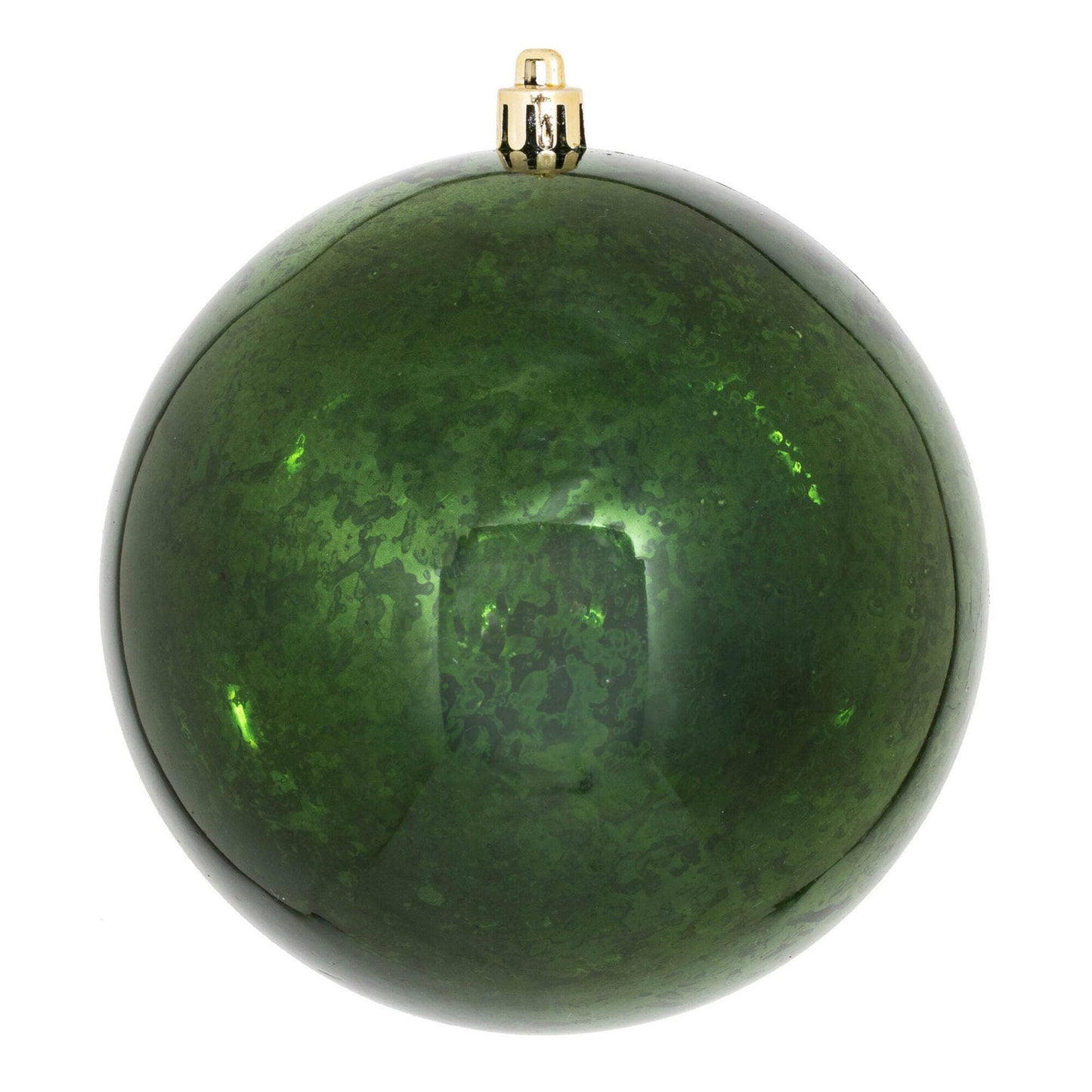 Vickerman 4.75" Moss Green Mercury Ball Ornament, 4 per Bag.: Moss Green / Plastic / 4.75" - Bria Blair Creative