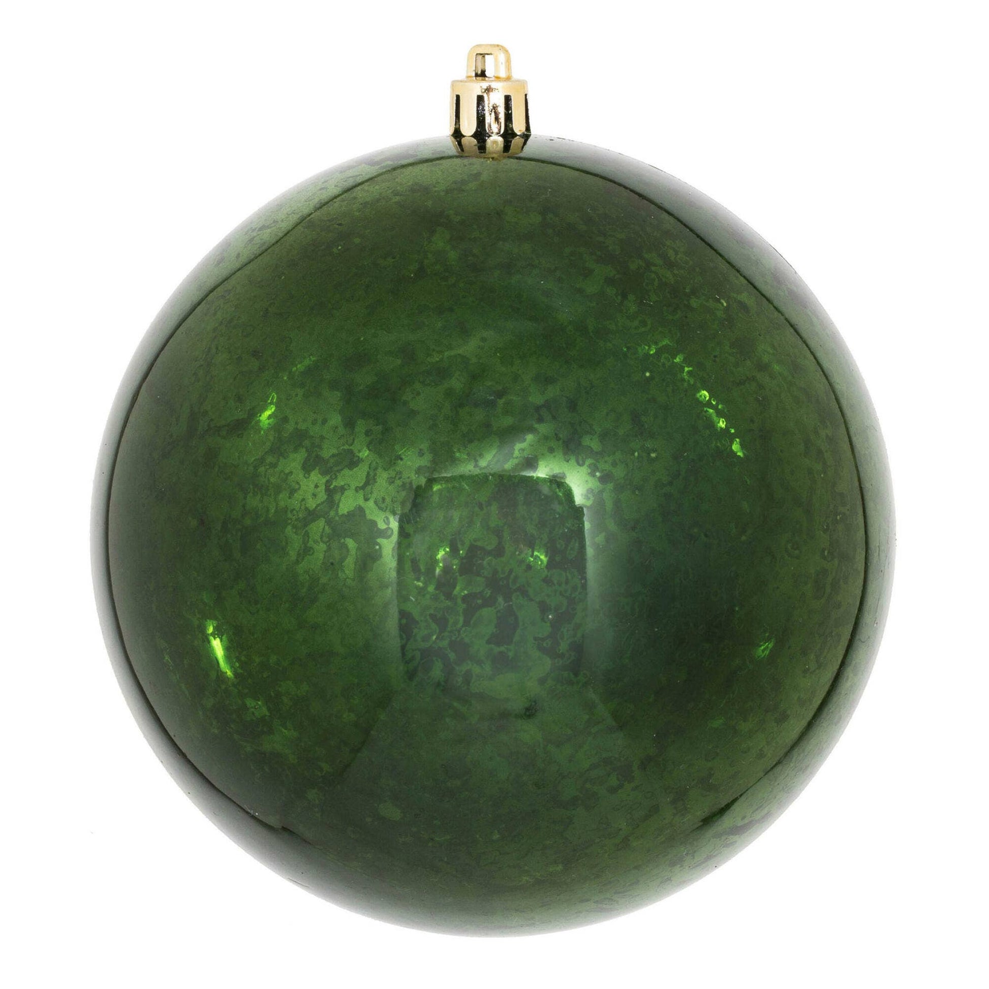 Vickerman 4.75" Moss Green Mercury Ball Ornament, 4 per Bag.: Moss Green / Plastic / 4.75" - Bria Blair Creative