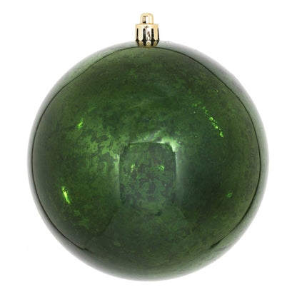 Vickerman 4.75" Moss Green Mercury Ball Ornament, 4 per Bag.: Moss Green / Plastic / 4.75" - Bria Blair Creative