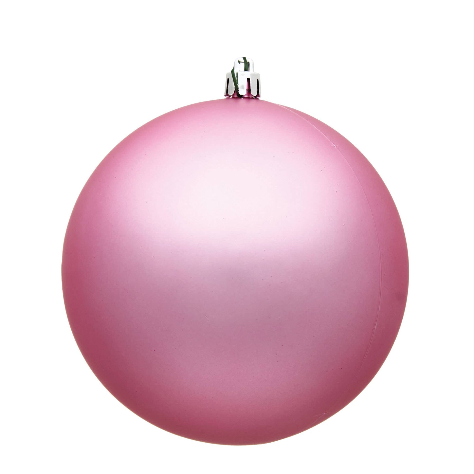 Vickerman 4.75" Pink Matte Ball Ornament, 4 per Bag: Pink / Plastic / 4.75" - Bria Blair Creative