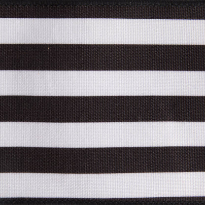 Vickerman 4"x10yd Black Horizontal Stripe: Black / 100% Polyester / 4" x 10 Yards - Bria Blair Creative