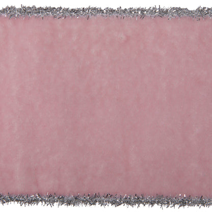 Vickerman 4"x5yd Pink Viscose Velvet Ribbon: Pink / 100% Polyester / 4" x 5 Yards - Bria Blair Creative