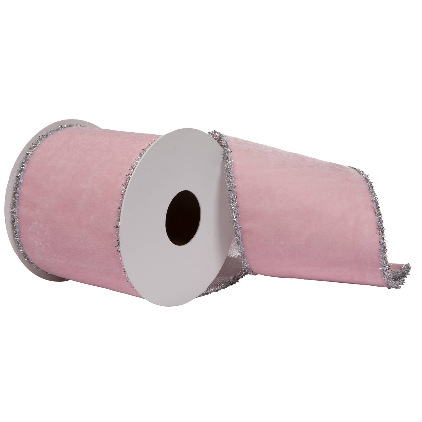 Vickerman 4"x5yd Pink Viscose Velvet Ribbon: Pink / 100% Polyester / 4" x 5 Yards - Bria Blair Creative