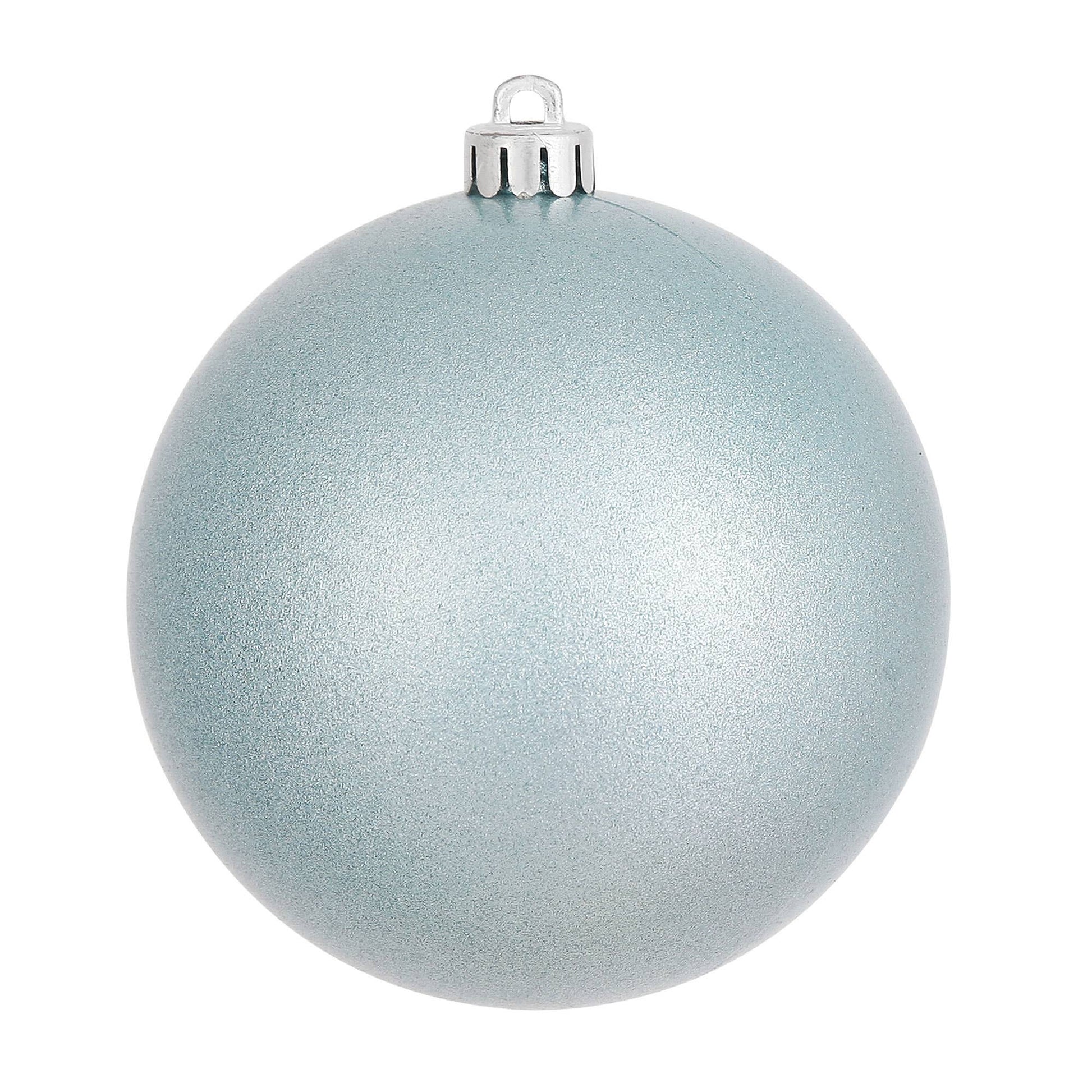Vickerman 6" Baby Blue Candy Ball Ornament, 4 per Bag: Baby Blue / Plastic / 6" - Bria Blair Creative