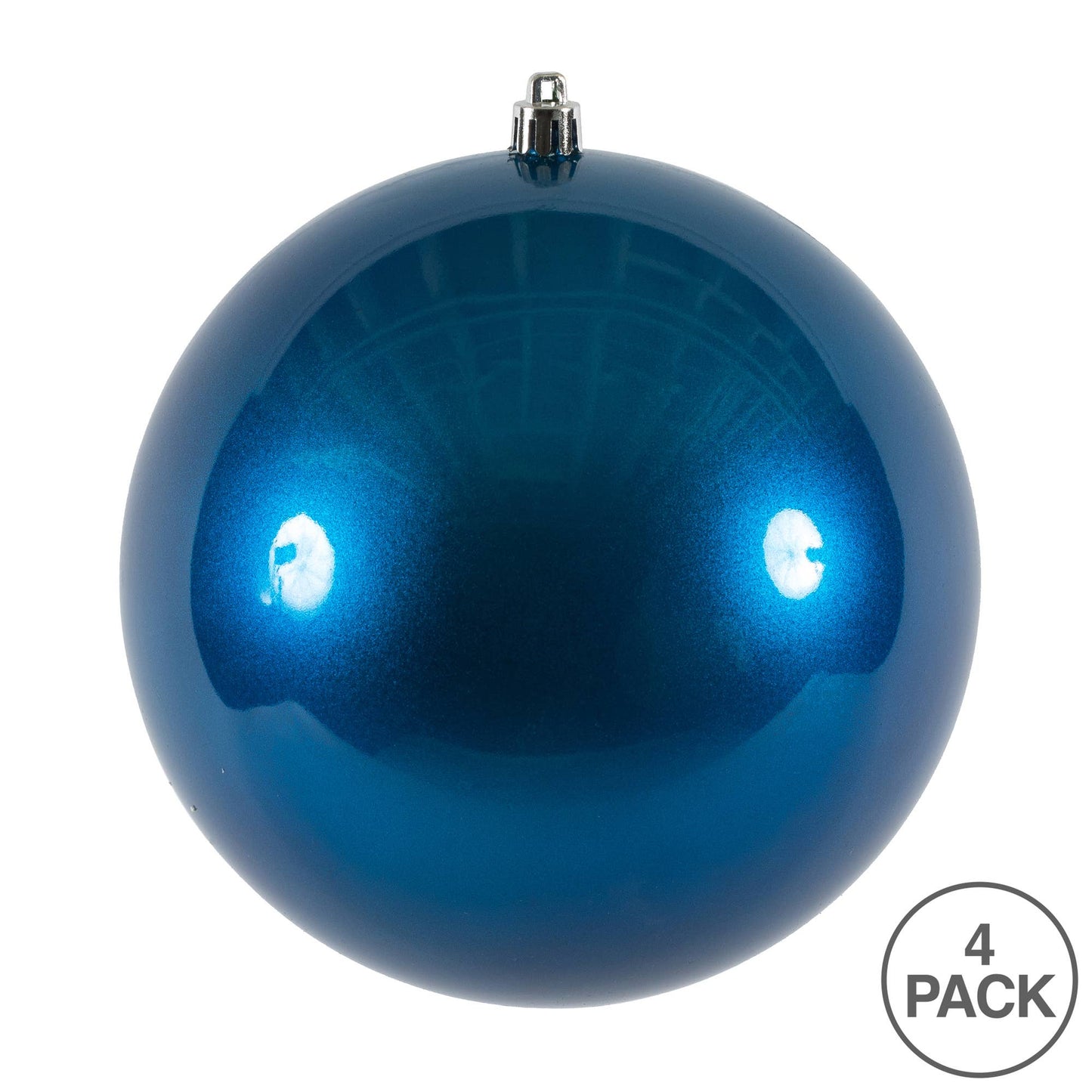 Vickerman 6" Blue Candy Ball Ornament - Bria Blair Creative
