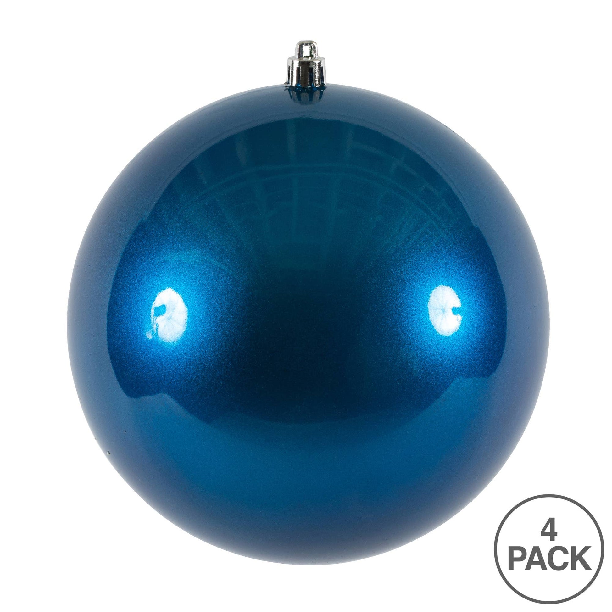 Vickerman 6" Blue Candy Ball Ornament - Bria Blair Creative