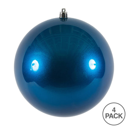 Vickerman 6" Blue Candy Ball Ornament - Bria Blair Creative
