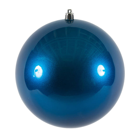 Vickerman 6" Blue Candy Ball Ornament - Bria Blair Creative