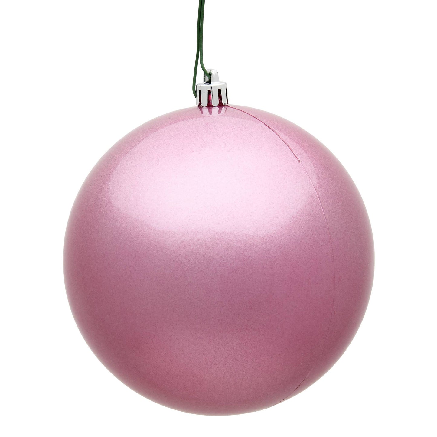 Vickerman 6" Pink Candy Ball Ornament, 4 per Bag: Pink / Plastic / 6" - Bria Blair Creative