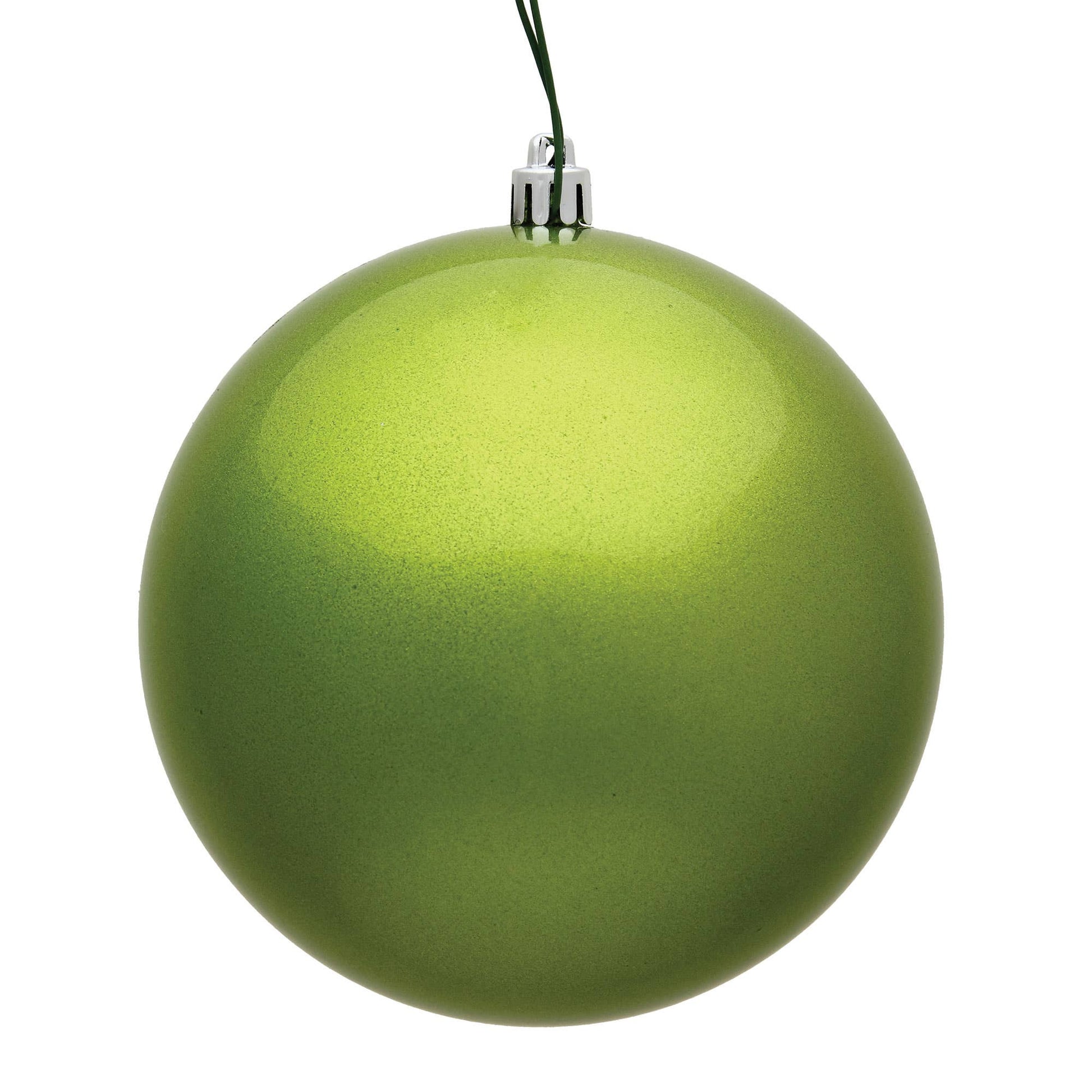 Vickerman 8" Lime Candy Ball Ornament: Lime / Plastic / 8" - Bria Blair Creative