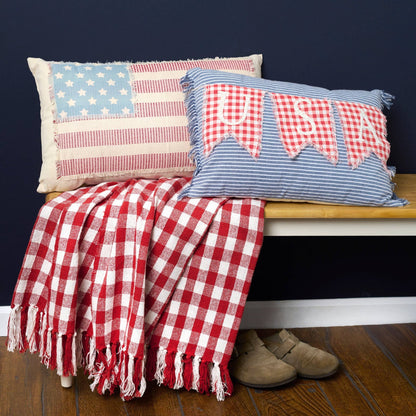 Vintage Americana Flag Pillow - Bria Blair Creative
