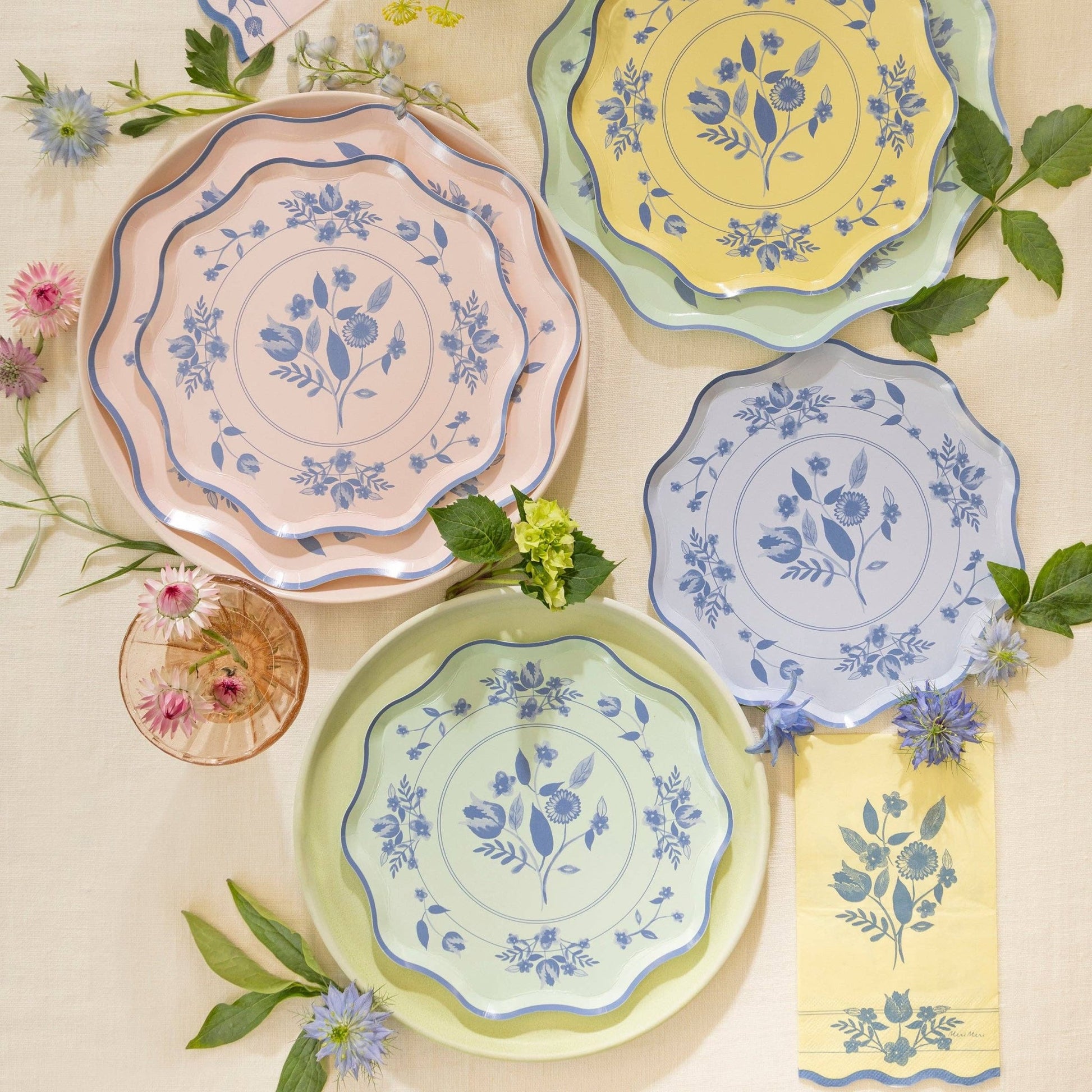 Vintage Botanical Dinner Plates - Bria Blair Creative