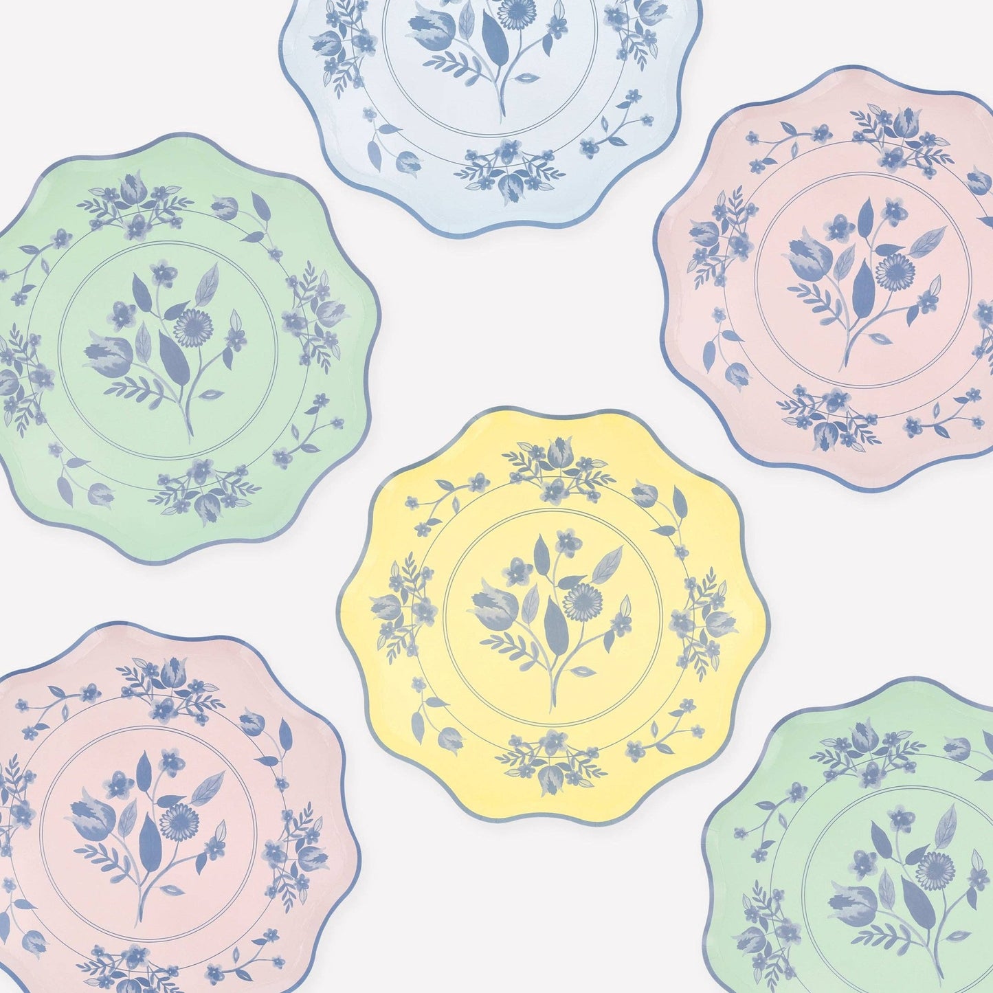 Vintage Botanical Side Plates - Bria Blair Creative
