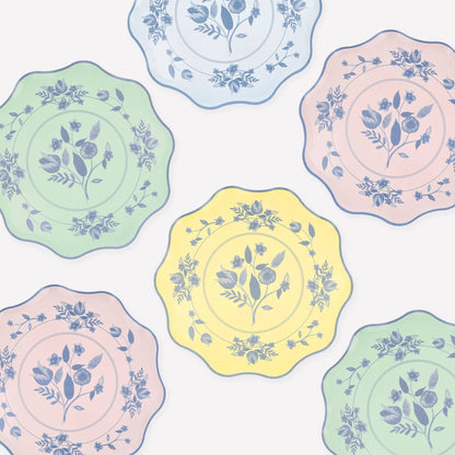 Vintage Botanical Side Plates - Bria Blair Creative
