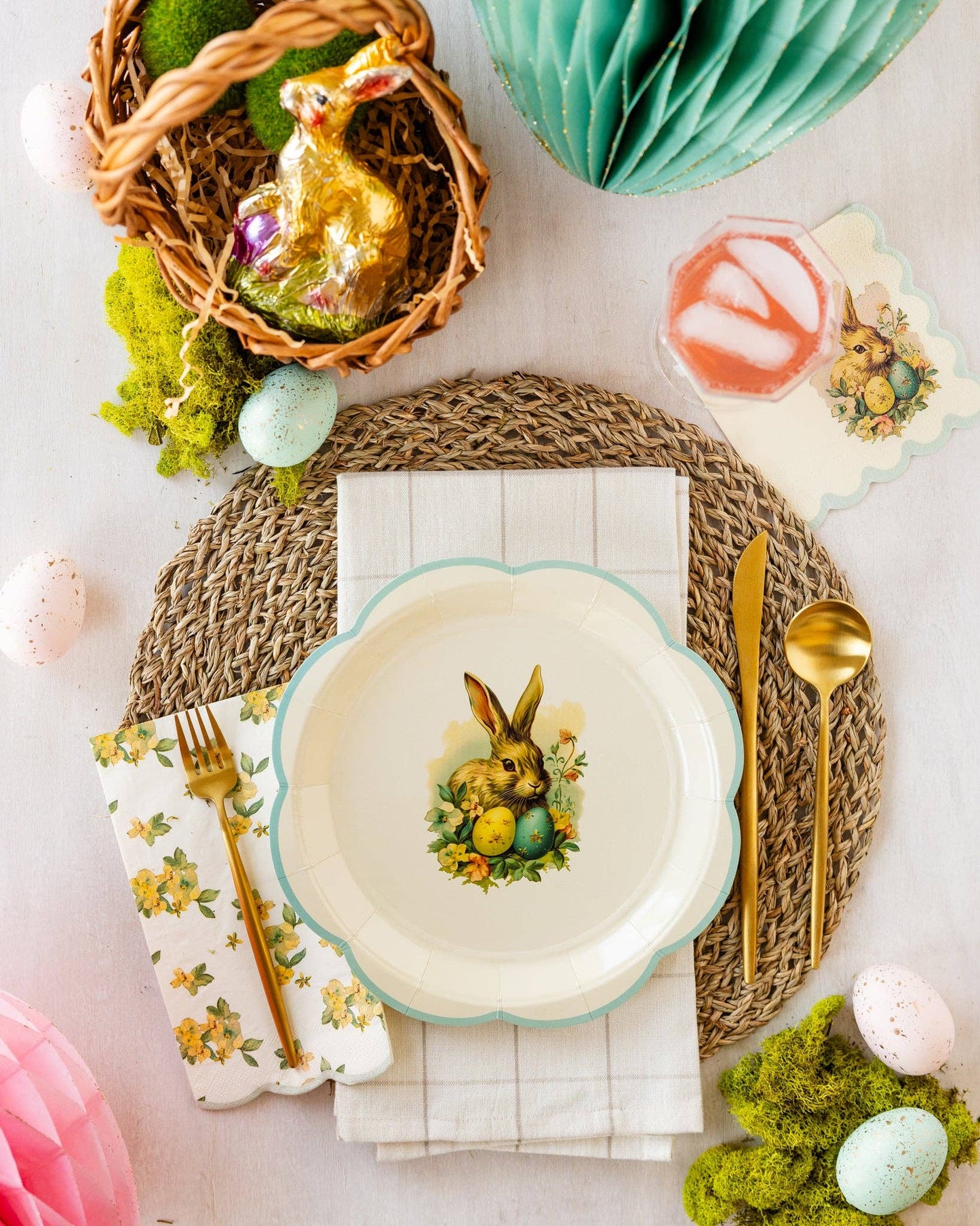 Vintage Easter Paper Plate - Bria Blair Creative