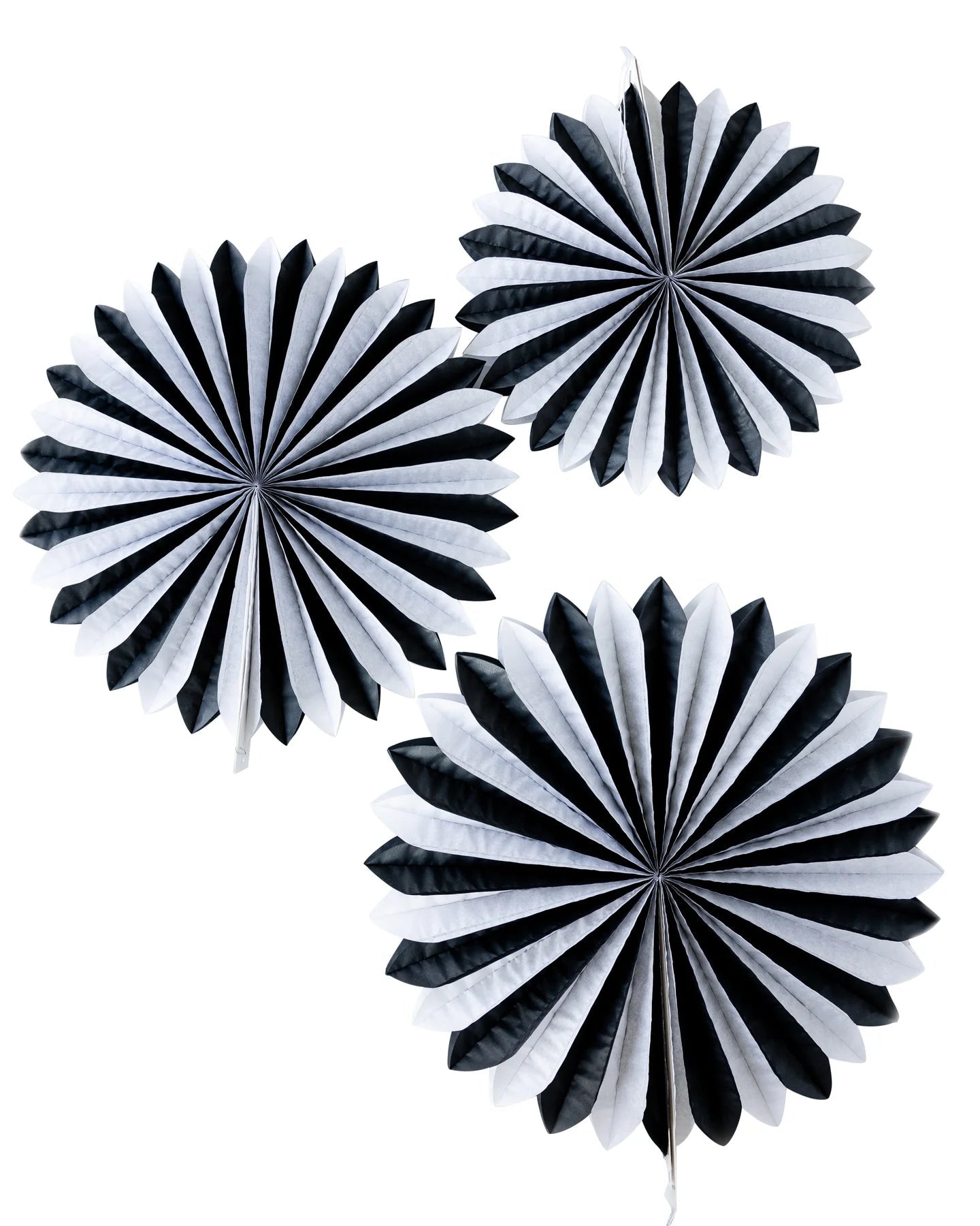 Vintage Hallloween Black and Cream Oversized Tissue Fans - Bria Blair Creative