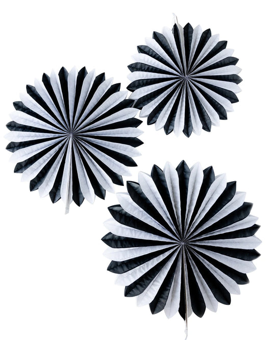 Vintage Hallloween Black and Cream Oversized Tissue Fans - Bria Blair Creative