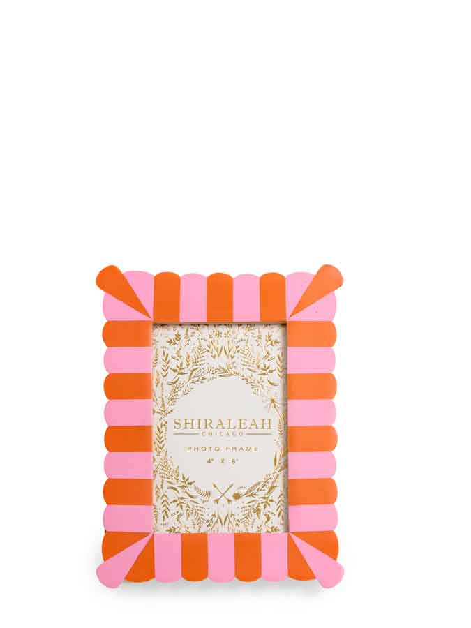 VIVA 4" x 6" SCALLOPED PICTURE FRAME,ORANGE - Bria Blair Creative