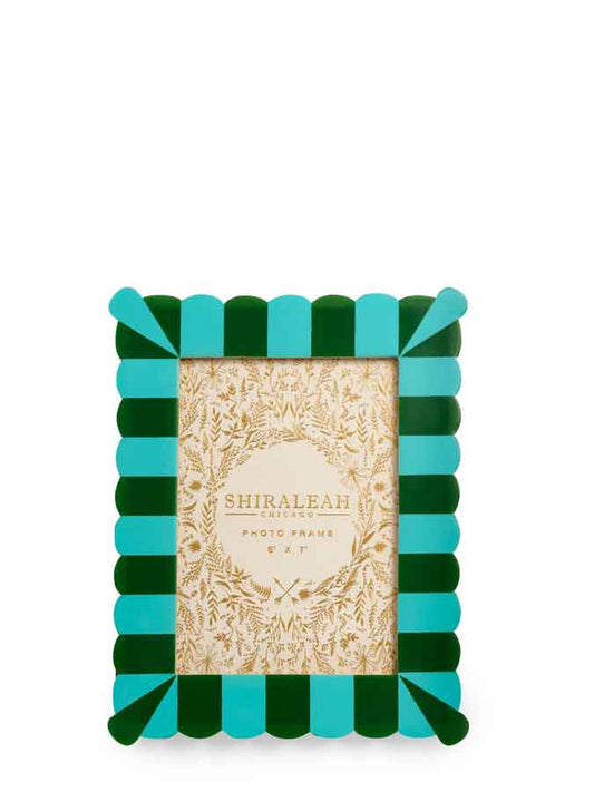 VIVA 5" x 7" SCALLOPED PICTURE FRAME: GREEN - Bria Blair Creative